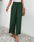 Wide Leg Palazzo Pants for women - High Waisted Elastic Waist Drawstring - Relaxed Fit Printed - Image 10