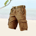 Belted Cargo Shorts for Men - Knee Length Multi-Pocket - Image 7