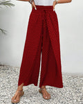 Wide Leg Palazzo Pants for women - High Waisted Elastic Waist Drawstring - Relaxed Fit Printed - Image 7