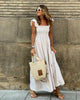 Gingham Maxi Dress for Women - Smocked Tiered - Image 1