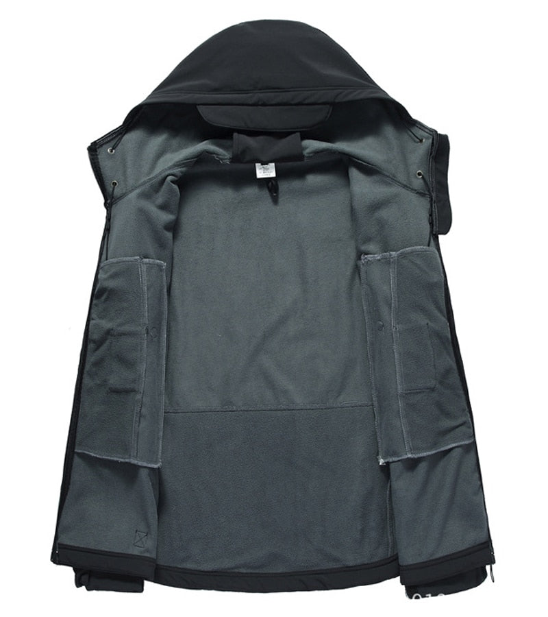 Hooded Tactical Jacket for Men - Full Zip - Image 9
