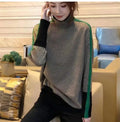 Turtleneck Patterned Sweater for Women - Long Sleeve - Image 5