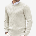 Cable Knit Sweater for Men - Long Sleeve - Image 2