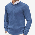 Cable Knit Sweater for Men - Long Sleeve - Image 4
