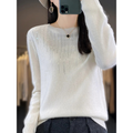 Crewneck Embellished Sweater for Women - Relaxed - Image 4