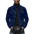 Corduroy Button-Down Jacket for Men - Chest Pockets - Image 8