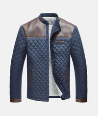 Quilted Button-Front Jacket for Men - Long Sleeve - Image 1