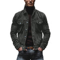 Corduroy Button-Down Jacket for Men - Chest Pockets - Image 9