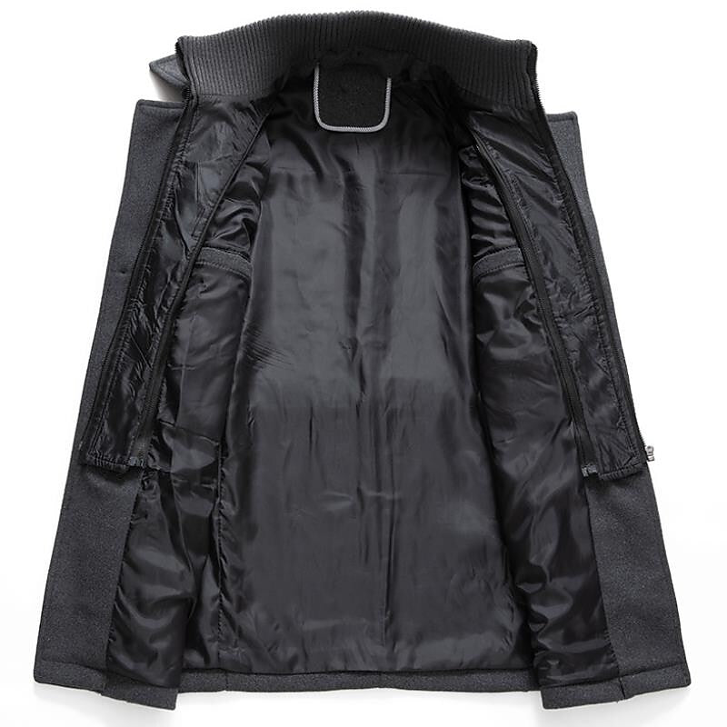 Pea Coat Overcoat for Men - Notch Lapel - Image 5