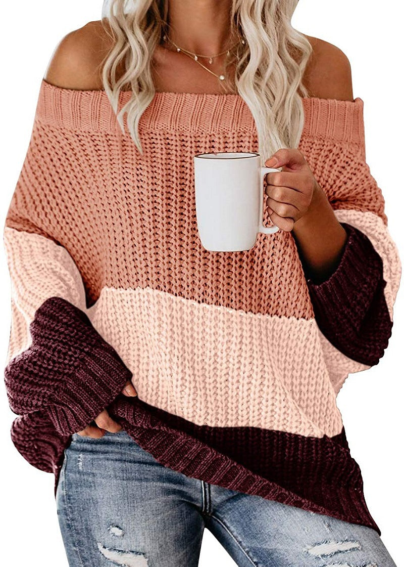 Color Block Sweater for Women - Oversized - Image 3