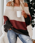 Color Block Sweater for Women - Oversized - Image 2