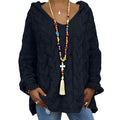Cable Knit Sweater for Women - Hooded - Image 7