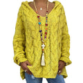 Cable Knit Sweater for Women - Hooded - Image 2