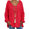 Cable Knit Sweater for Women - Hooded - Image 4