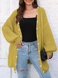 Long Cardigan for Women - Balloon Sleeve - Image 3