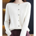 Button-Front Cardigan Sweater for Women - Long Sleeve - Image 3