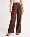 Wide Leg Trousers for Women - High Waist Pleated - Image 22