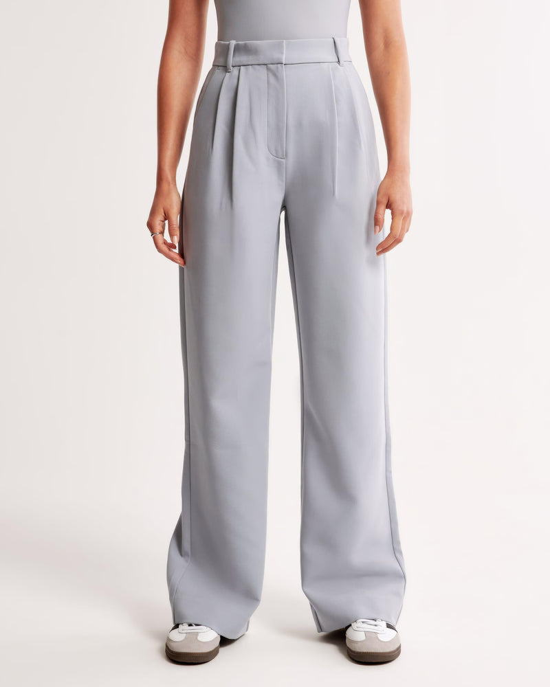 Wide Leg Trousers for Women - High Waist Pleated - Image 17