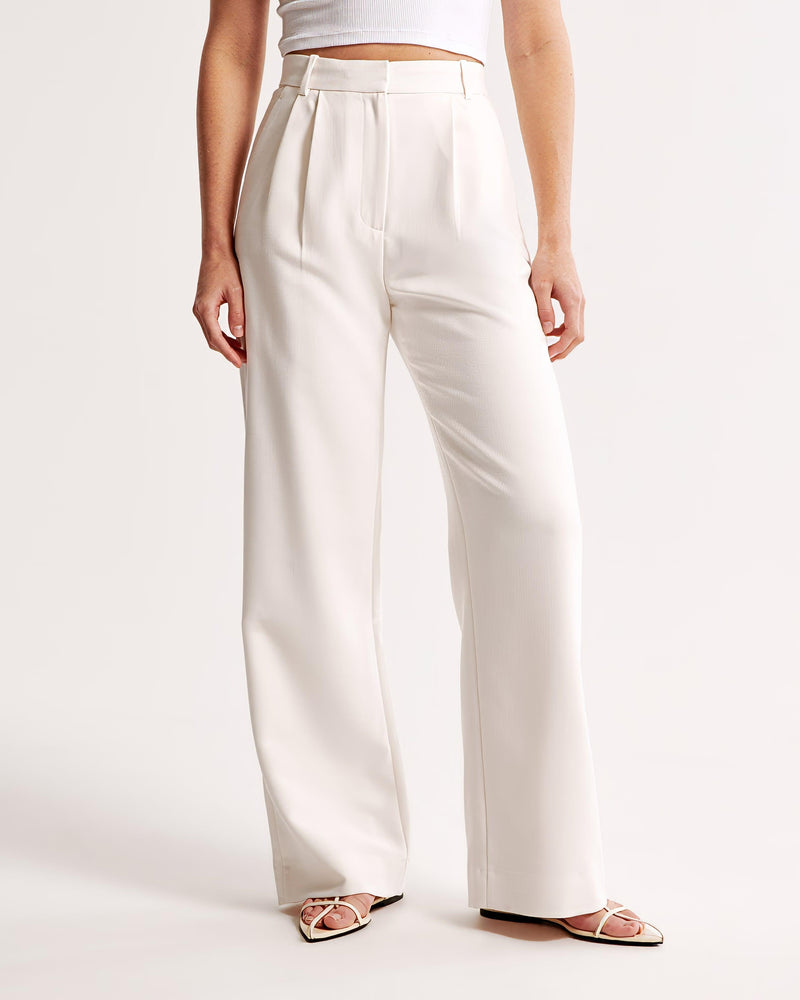 Wide Leg Trousers for Women - High Waist Pleated - Image 12