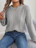 Cable Knit Pullover Sweater for Women - Relaxed - Image 11
