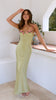 Floral Maxi Slip Dress for Women - Bodycon Spaghetti Strap - Image 1