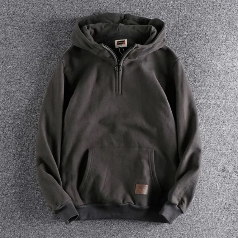 Pullover Hoodie for Men - Half-Zip - Image 5