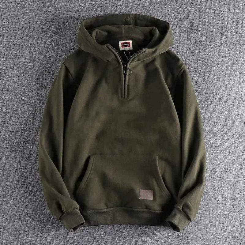 Pullover Hoodie for Men - Half-Zip - Image 4