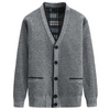 Button Front V-Neck Cardigan for Men - Long Sleeve - Image 1
