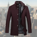 Button Front Overcoat for Men - Stand Collar - Image 4