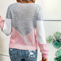 Color Block Sweater for Women - Crew Neck - Image 3