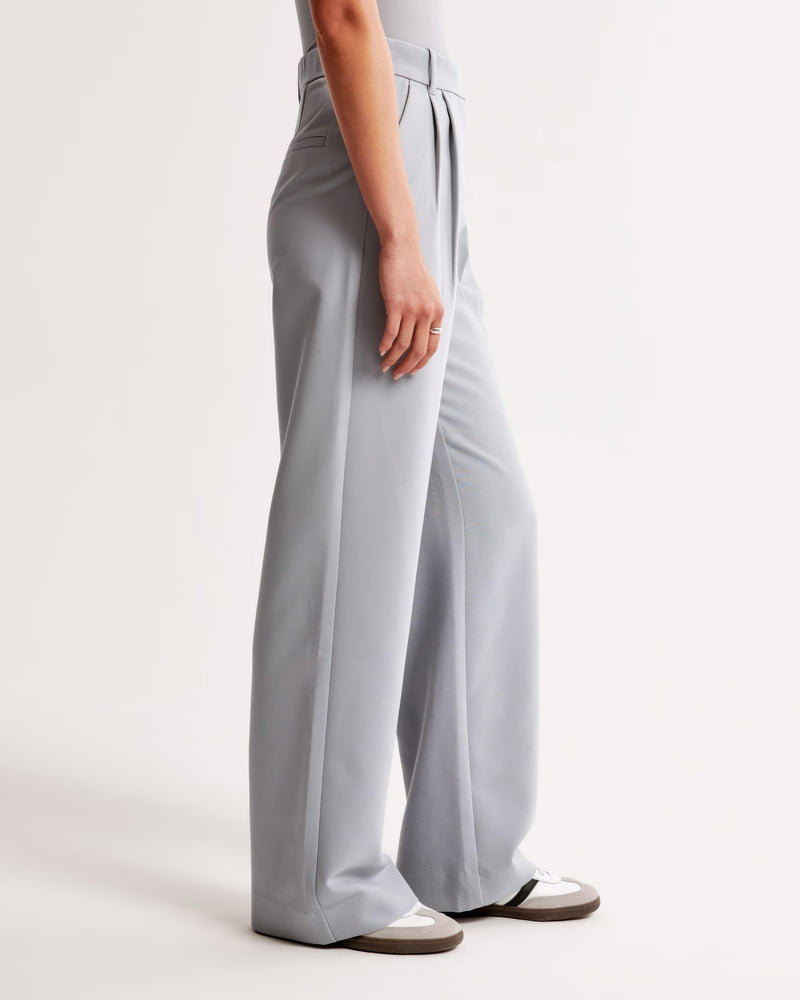 Wide Leg Trousers for Women - High Waist Pleated - Image 18