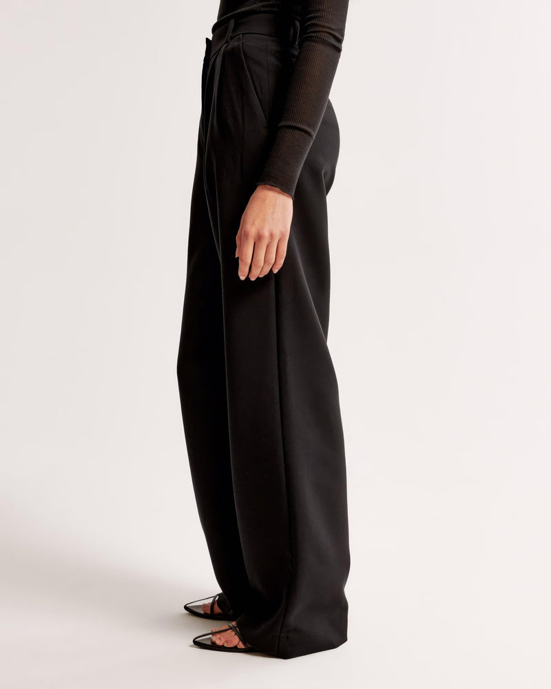 Wide Leg Trousers for Women - High Waist Pleated - Image 8