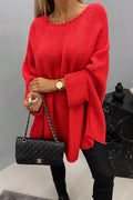 Oversized Raglan Sleeve Sweater for Women - Loose Fit - Image 5