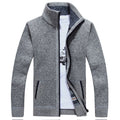 Knit Full Zip Jacket for Men - Stand Collar - Image 6