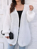 Long Cardigan for Women - Balloon Sleeve - Image 2