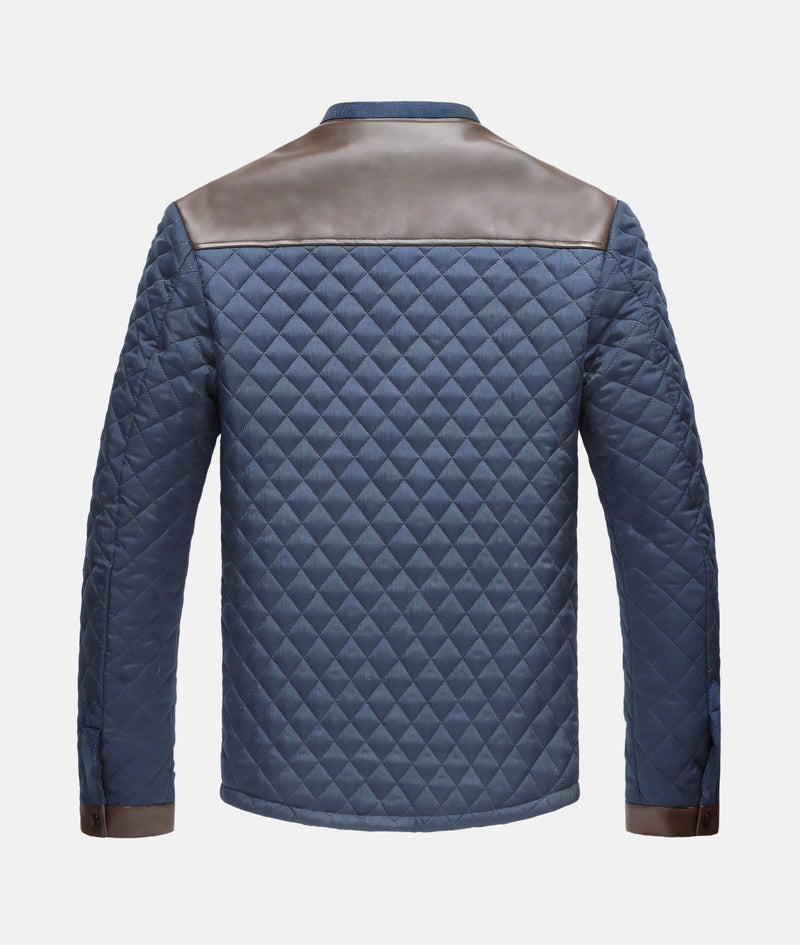 Quilted Button-Front Jacket for Men - Long Sleeve - Image 4