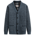 Button Front V-Neck Cardigan for Men - Long Sleeve - Image 5