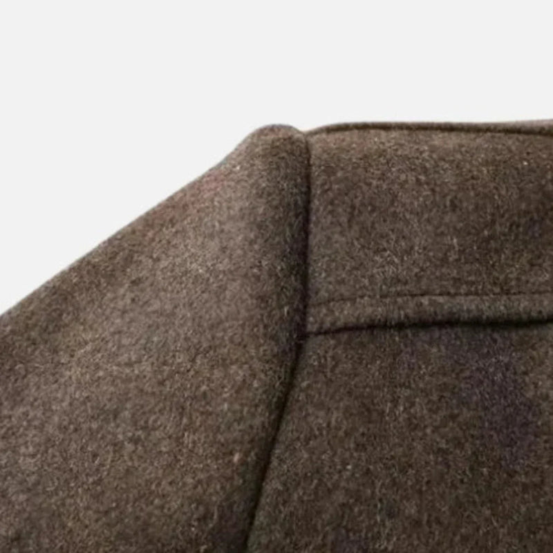 Stand Collar Overcoat for Men - Button Front - Image 7