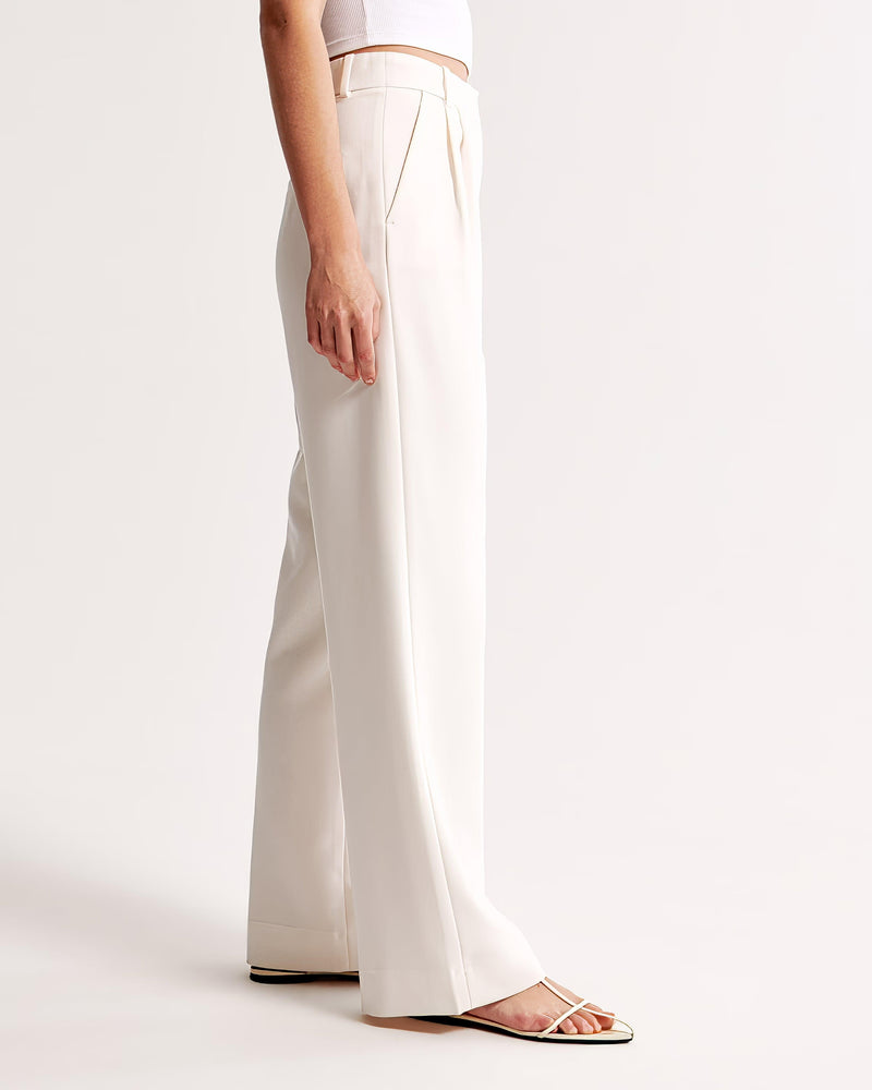 Wide Leg Trousers for Women - High Waist Pleated - Image 14