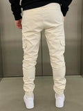 Cargo Jogger Pants for men - Slim Fit Ankle Cuffs - Utility Multiple Pockets Drawstring Pants - Image 4