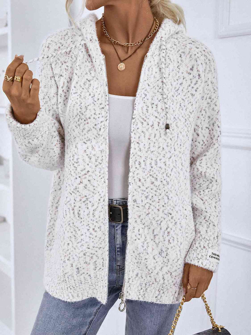 Hooded Cardigan for Women - Front Pockets - Image 3