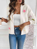 Open Front Cardigan for Women - Floral - Image 2