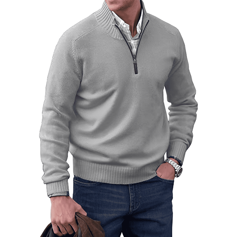 Quarter-Zip Sweater for Men - Long Sleeve - Image 7