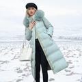 Puffer Coat for Women - Fur Hood - Image 3