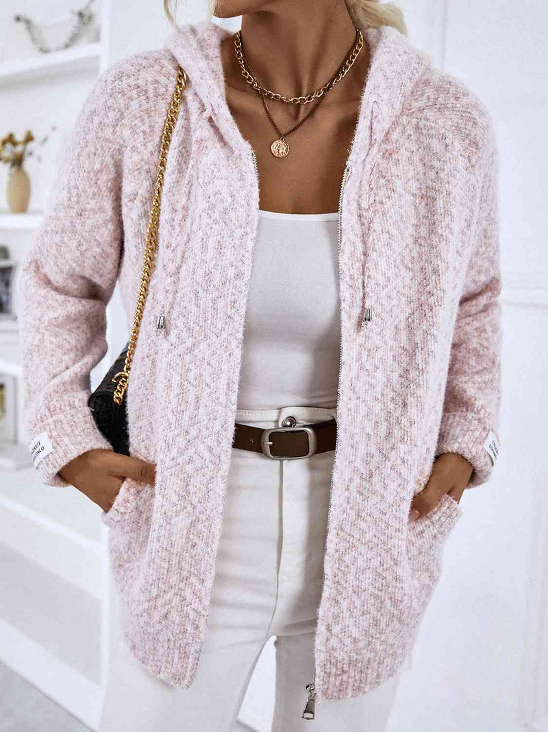 Hooded Cardigan for Women - Front Pockets - Image 2