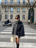 Oversized Fringe Coat for Women - Shawl Collar - Image 3