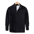 Cable Knit Sweater for Men - Quarter-Zip - Image 3