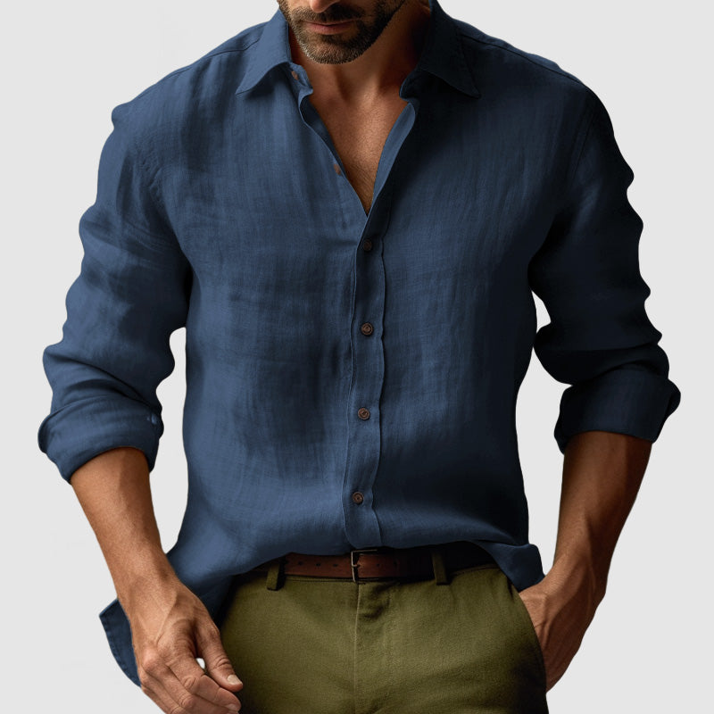 Button-Down Long Sleeve Shirt for Men - Regular Fit - Image 10