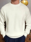 Ribbed Crewneck Sweater for Men - Long Sleeve - Image 5
