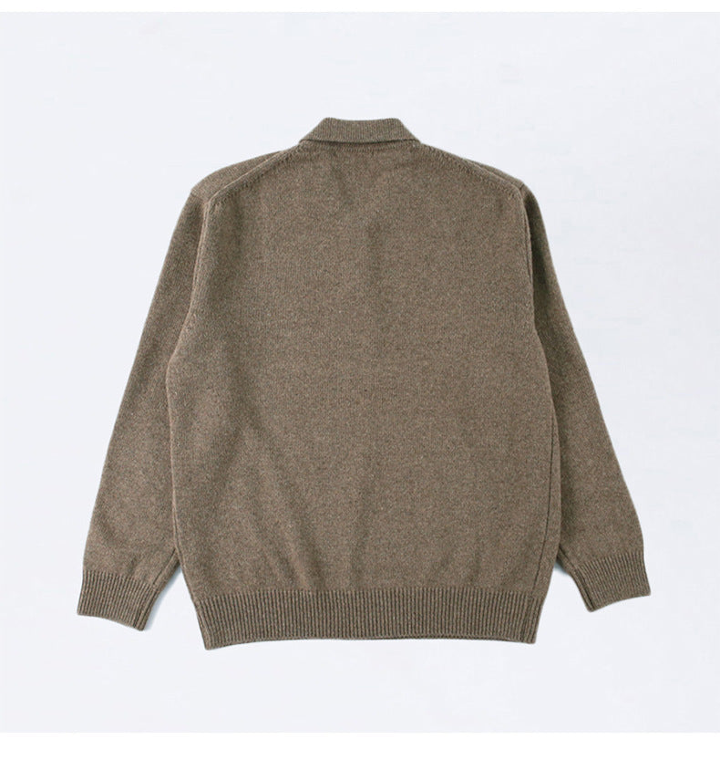 Polo Sweater for Men - Button Front - Image 9